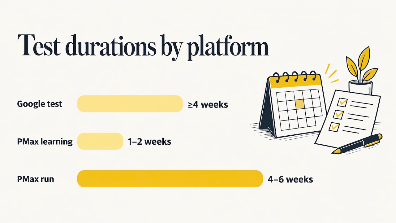 Sizing tests: conversions, time and confidence — overview diagram